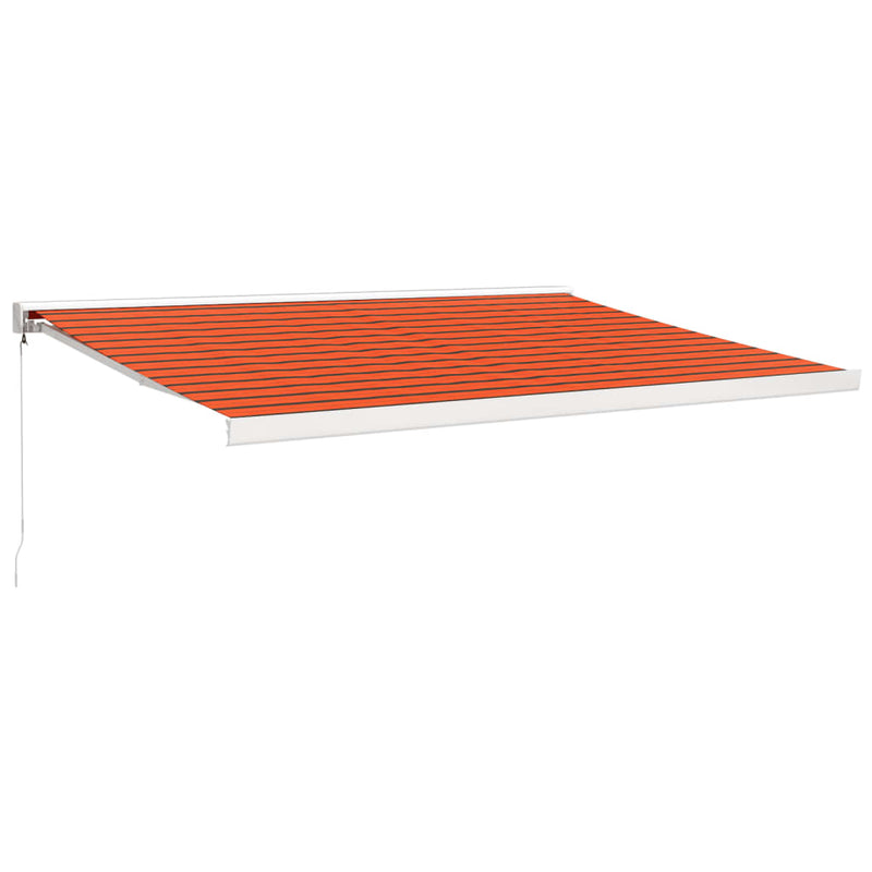 Afbeelding laden in galerijviewer, VidaXL Luifel uittrekbaar 4,5x3 m stof en aluminium oranje en bruin
