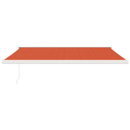 VidaXL Luifel uittrekbaar 4,5x3 m stof en aluminium oranje en bruin