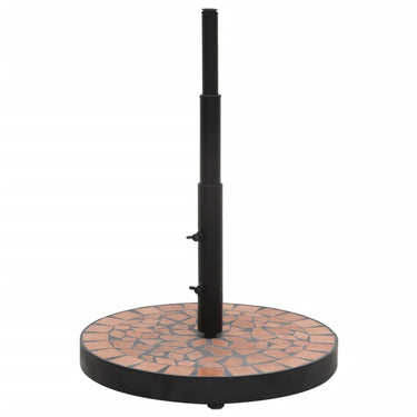 Vidaxl parasolvoet rond 12 kg terracottakleurig