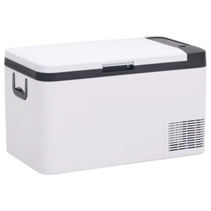 Vidaxl koelbox met handvat 25 l pp pe zwart en wit