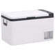Vidaxl koelbox met handvat 25 l pp pe zwart en wit