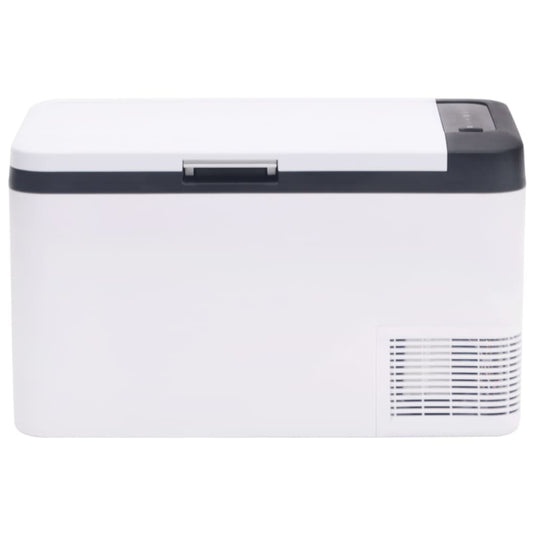 Vidaxl koelbox met handvat 25 l pp pe zwart en wit
