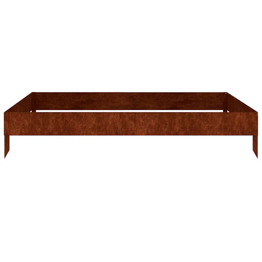 Vidaxl plantenbak verhoogd 100x100x18,5 cm cortenstaal