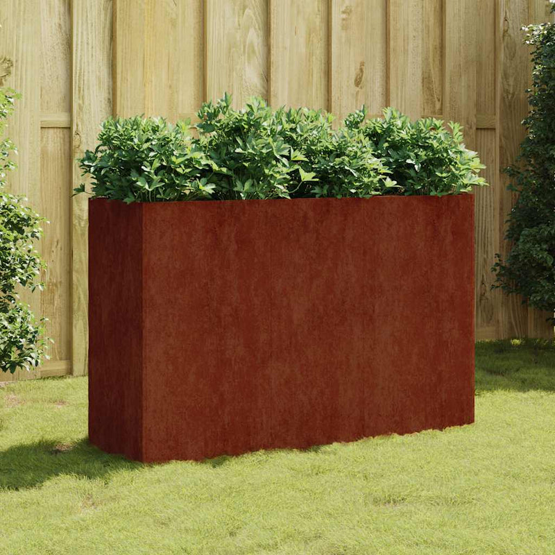 Afbeelding laden in galerijviewer, Vidaxl plantenbak verhoogd 120x40x80 cm cortenstaal
