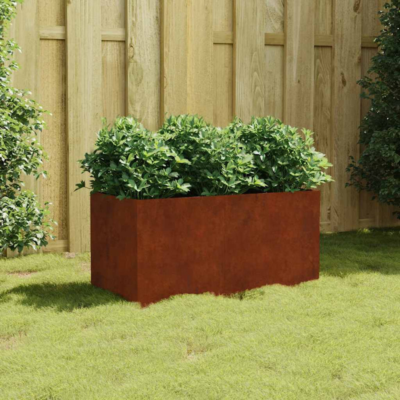 Afbeelding laden in galerijviewer, Vidaxl plantenbak 80x40x40 cm cortenstaal
