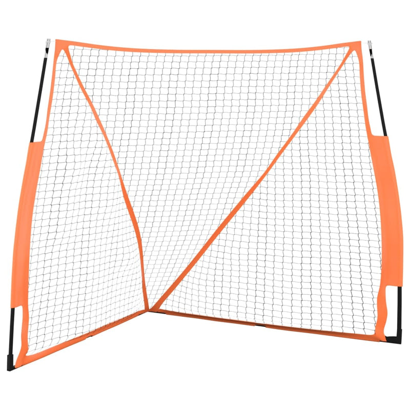 Afbeelding laden in galerijviewer, Vidaxl honkbalnet draagbaar 183x182x183cm staal polyester oranje zwart

