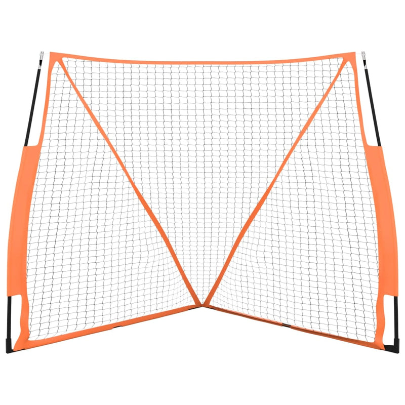 Afbeelding laden in galerijviewer, Vidaxl honkbalnet draagbaar 183x182x183cm staal polyester oranje zwart
