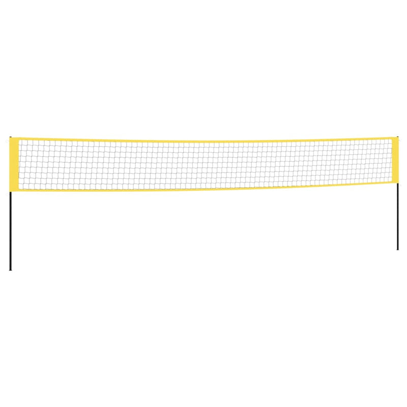 Afbeelding laden in galerijviewer, Vidaxl badmintonnet 600x155 cm pe-stof geel en zwart
