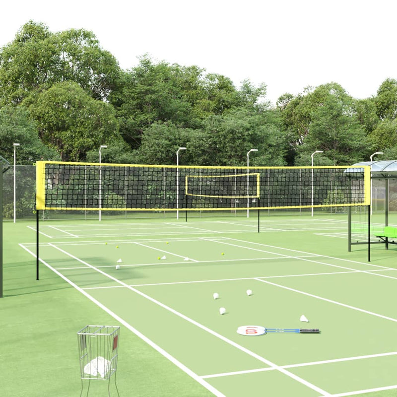 Afbeelding laden in galerijviewer, Vidaxl badmintonnet 600x155 cm pe-stof geel en zwart
