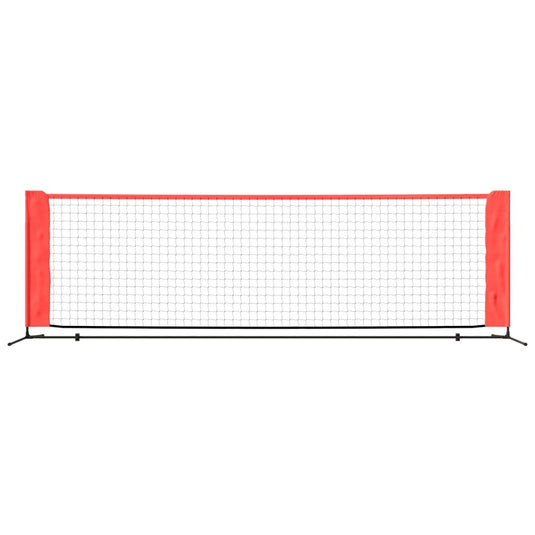Vidaxl tennisnet 300x100x87 cm polyester zwart en rood