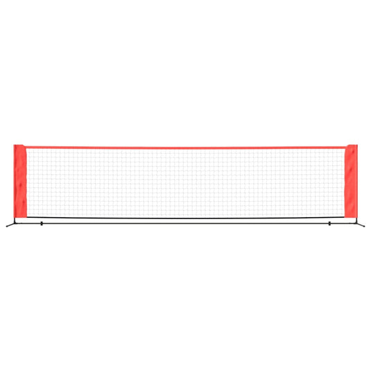 Vidaxl tennisnet 400x100x87 cm polyester zwart en rood