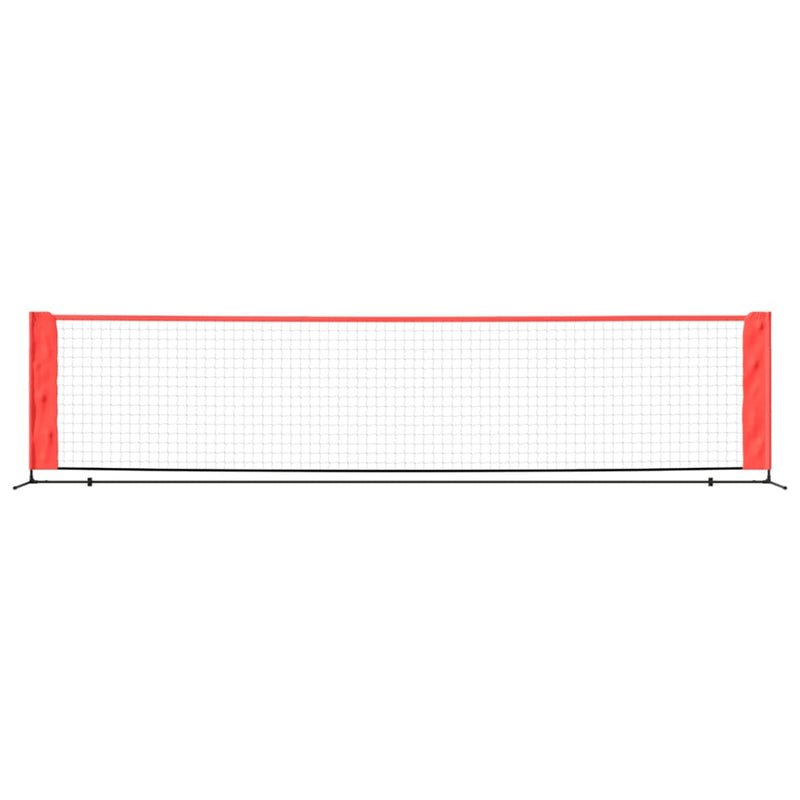 Afbeelding laden in galerijviewer, Vidaxl tennisnet 400x100x87 cm polyester zwart en rood
