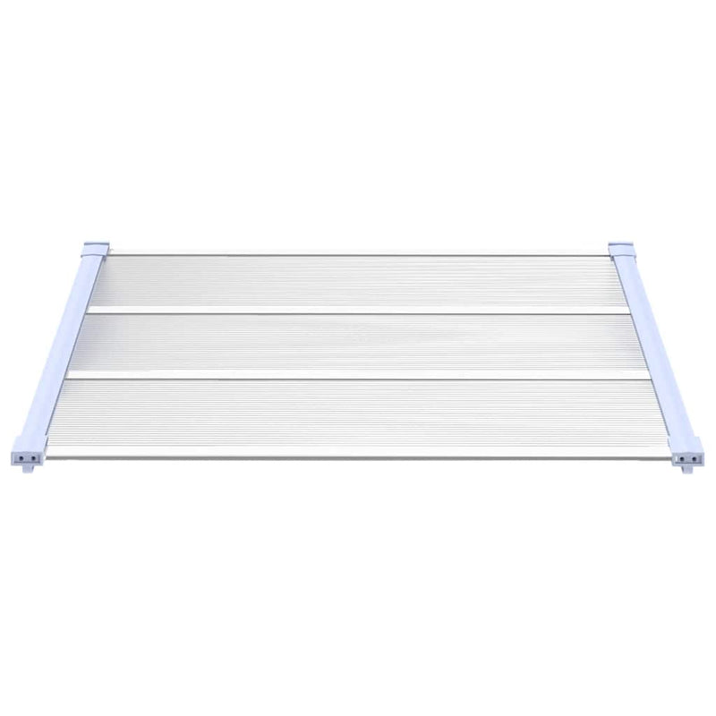 Afbeelding laden in galerijviewer, Vidaxl deurluifel 122x90 cm polycarbonaat grijs en transparant
