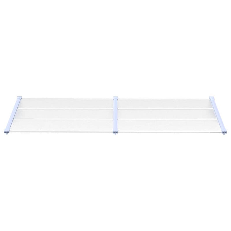 Afbeelding laden in galerijviewer, Vidaxl deurluifel 239x90 cm polycarbonaat grijs en transparant
