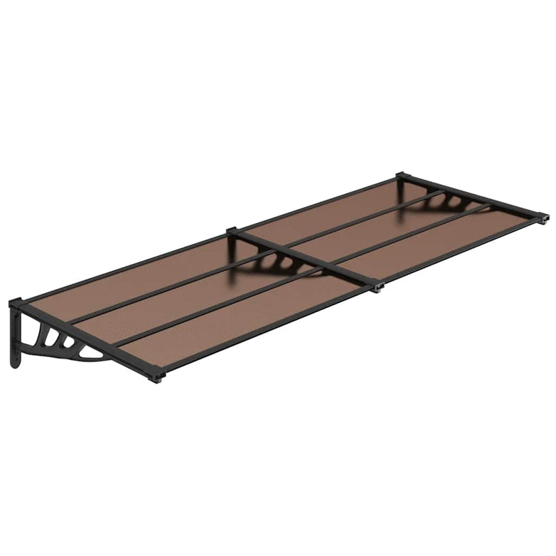 Afbeelding laden in galerijviewer, Vidaxl deurluifel 239x90 cm polycarbonaat zwart
