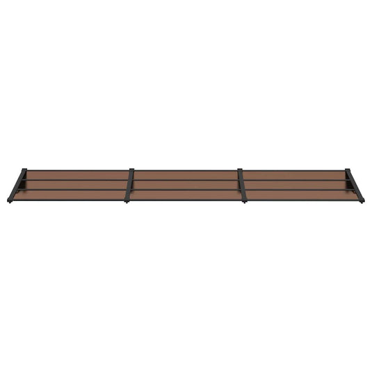 Vidaxl deurluifel 358,5x90 cm polycarbonaat zwart