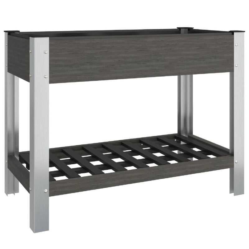Afbeelding laden in galerijviewer, Vidaxl plantenbak verhoogd met schap 100x50x75 cm hkc
