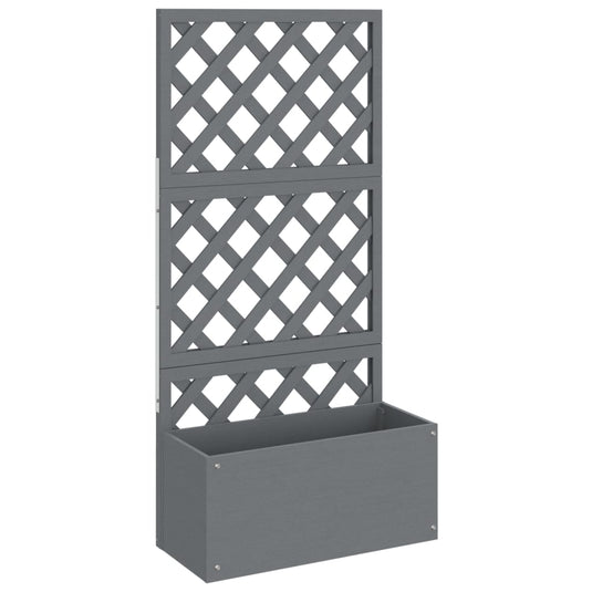 Vidaxl plantenbakken met latwerk 2 st 65x33x135 cm hkc grijs