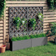 Vidaxl plantenbakken met latwerk 2 st 65x33x135 cm hkc grijs