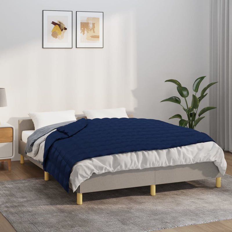 Afbeelding laden in galerijviewer, Vidaxl verzwaringsdeken 152x203 cm 11 kg stof blauw
