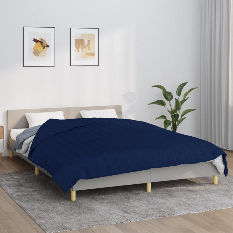 Afbeelding laden in galerijviewer, Vidaxl verzwaringsdeken 200x230 cm 13 kg stof blauw
