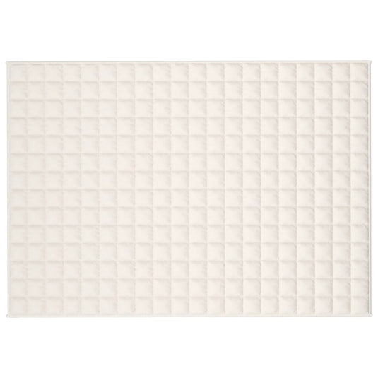 Vidaxl verzwaringsdeken 135x200 cm 6 kg stof lichtcrèmekleurig