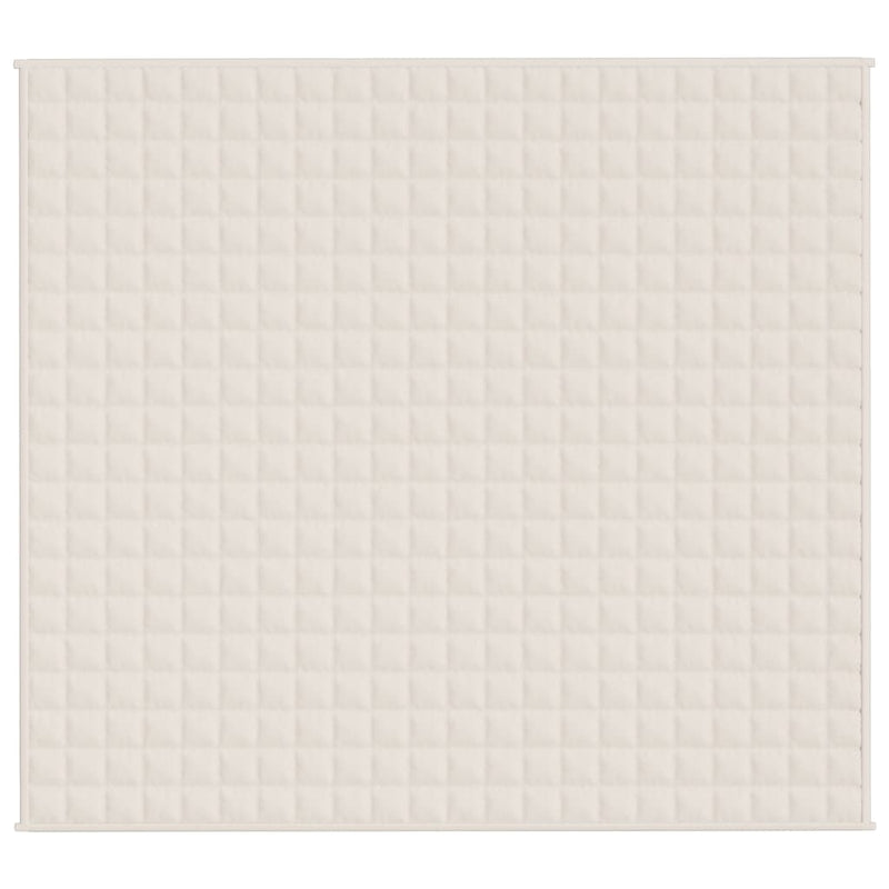 Afbeelding laden in galerijviewer, Vidaxl verzwaringsdeken 200x220 cm 9 kg stof lichtcrèmekleurig
