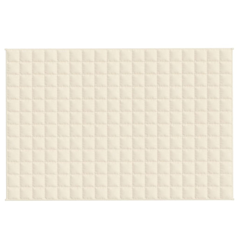 Afbeelding laden in galerijviewer, Vidaxl verzwaringsdeken 122x183 cm 9 kg stof lichtcrèmekleurig
