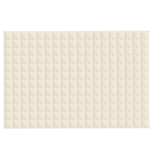 Vidaxl verzwaringsdeken 122x183 cm 9 kg stof lichtcrèmekleurig