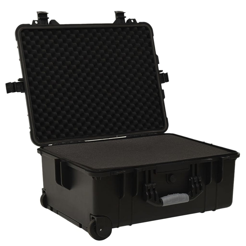 Afbeelding laden in galerijviewer, Vidaxl flightcase op wieltjes 58x45x27 cm pp zwart
