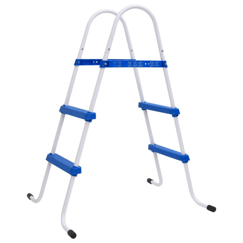 Afbeelding laden in galerijviewer, Vidaxl zwembadladder 84 cm blauw en wit
