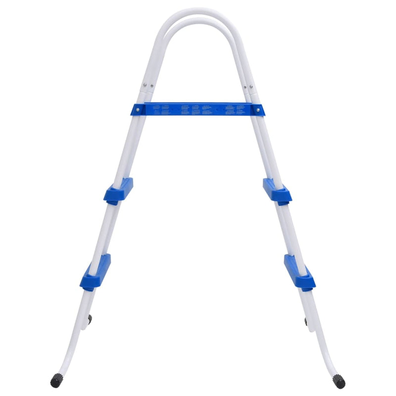 Afbeelding laden in galerijviewer, Vidaxl zwembadladder 84 cm blauw en wit
