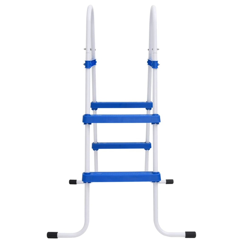 Afbeelding laden in galerijviewer, Vidaxl zwembadladder 84 cm blauw en wit
