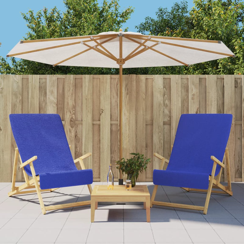 Afbeelding laden in galerijviewer, Vidaxl strandhanddoeken 2 st 400 g m² 60x135 cm stof koningsblauw
