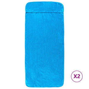 Vidaxl strandhanddoeken 2 st 400 g m² 75x200 cm stof turquoise