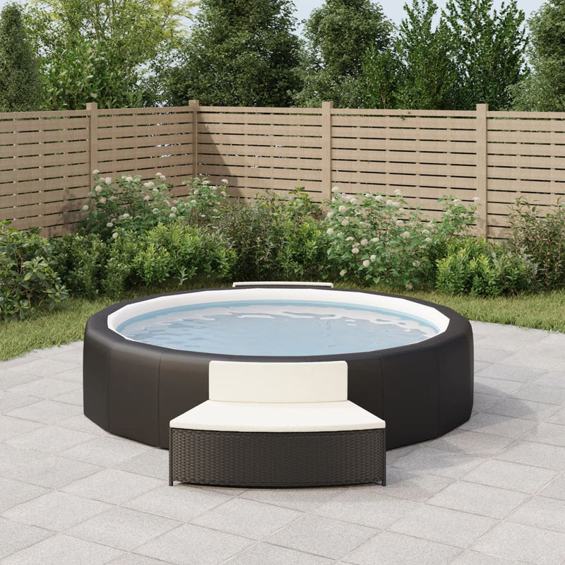 Afbeelding laden in galerijviewer, Vidaxl spa-bankjes met kussens 2 st poly rattan zwart
