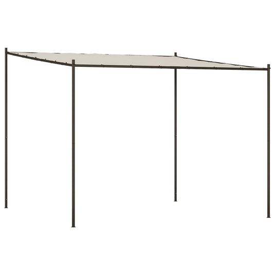 Vidaxl prieel 3x3 m 180 g m² stof en staal wit