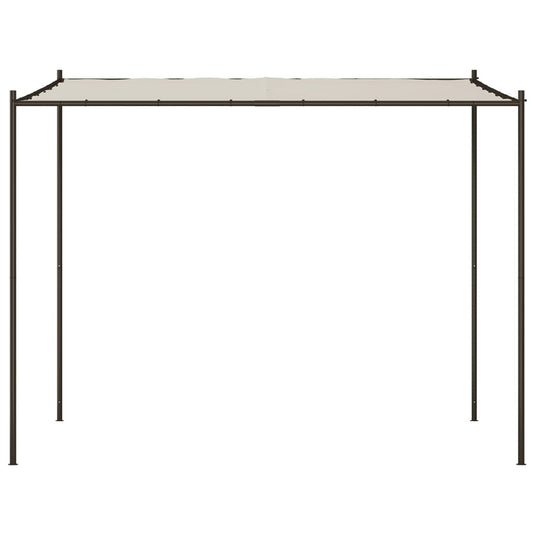 Vidaxl prieel 3x3 m 180 g m² stof en staal wit