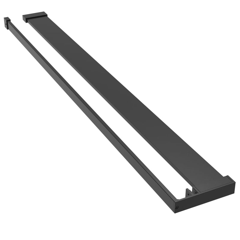Afbeelding laden in galerijviewer, VidaXL Wandschap voor inloopdouche muur 80 cm aluminium zwart
