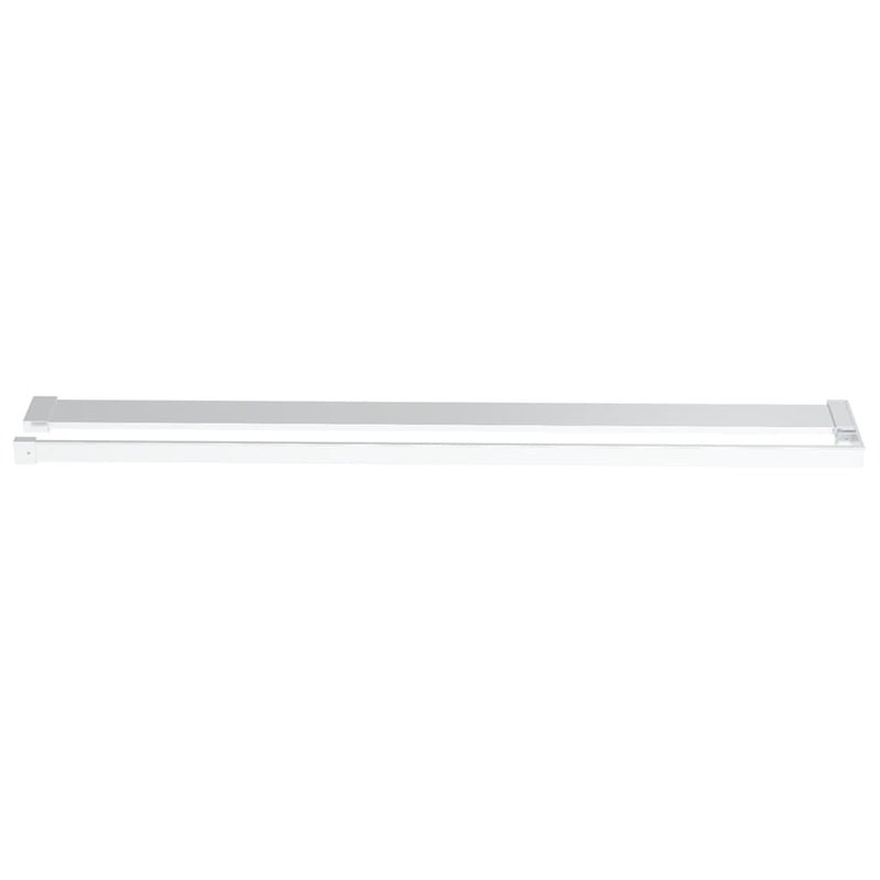 Afbeelding laden in galerijviewer, Vidaxl wandschap voor inloopdouchewand 80 cm aluminium chroomkleurig
