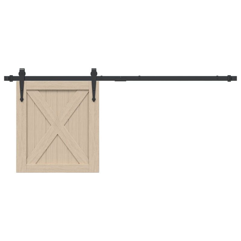 Afbeelding laden in galerijviewer, Vidaxl ophangset voor minischuifdeur 122 cm koolstofstaal zwart
