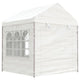 Vidaxl prieel met dak 2,28x2,23x2,69 m polyetheen wit