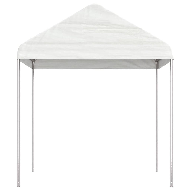 Afbeelding laden in galerijviewer, Vidaxl prieel met dak 2,28x2,23x2,69 m polyetheen wit

