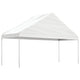 Vidaxl prieel met dak 5,88x2,23x3,75 m polyetheen wit