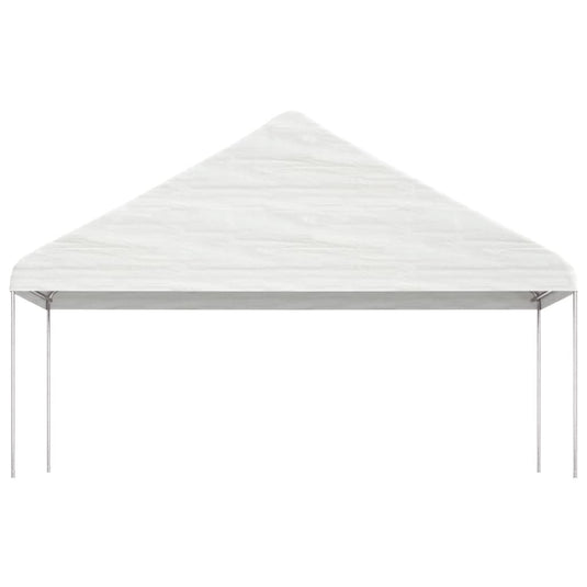 Vidaxl prieel met dak 5,88x2,23x3,75 m polyetheen wit