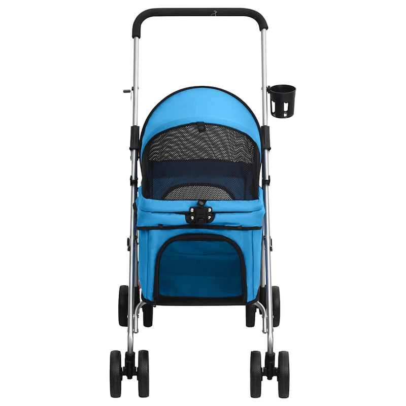 Afbeelding laden in galerijviewer, Vidaxl hondenwagen inklapbaar 76x50x100 cm oxford stof blauw
