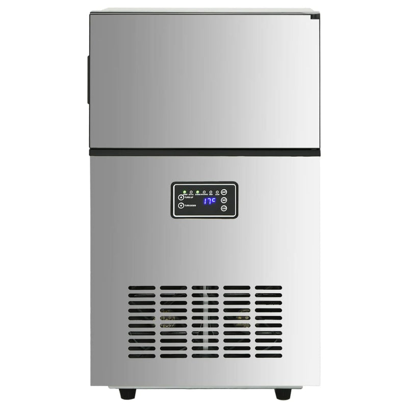 Afbeelding laden in galerijviewer, Vidaxl ijsblokjesmachine 45 kg 24 u zilverkleurig

