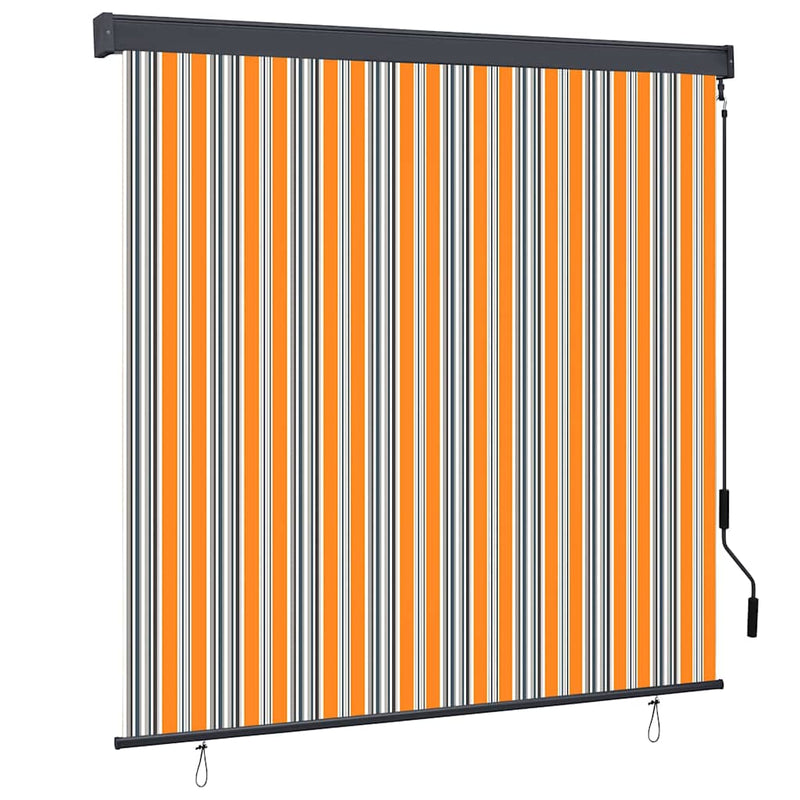 Afbeelding laden in galerijviewer, Vidaxl rolgordijn geel en blauw 180 x 250 cm stof en aluminium
