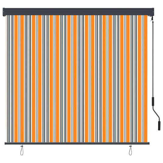 Vidaxl rolgordijn geel en blauw 180 x 250 cm stof en aluminium