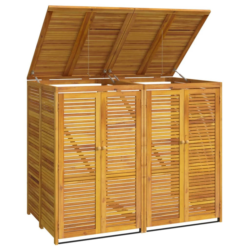 Afbeelding laden in galerijviewer, VidaXL Afvalbakberging dubbel 140x89x117 cm massief acaciahout
